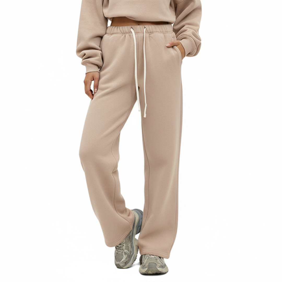 Jogginghose mit geradem Bein und elastischem Bund für Damen