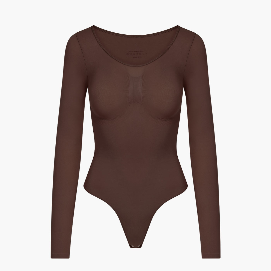 Bodysuit Sculpting Shapewear Longsleeve mit String