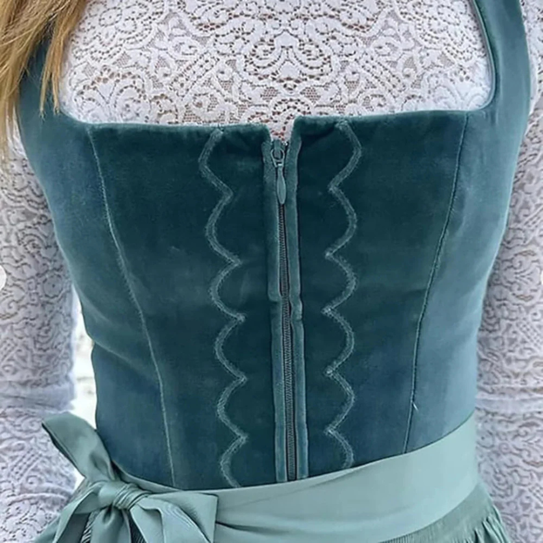 Besticktes Midi-Dirndlkleid für Damen | Vintage-Stil
