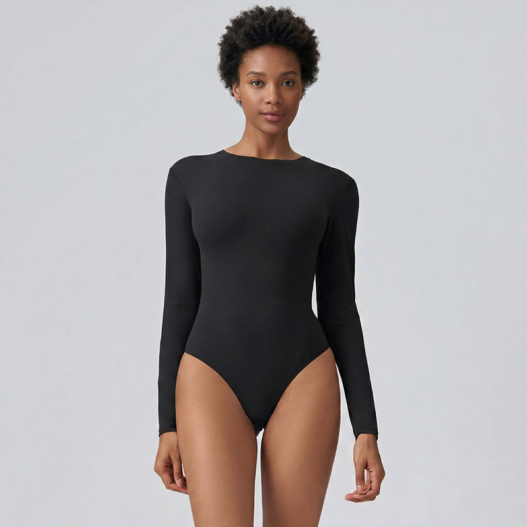 Seamless Long Sleeve Bodysuit for Women – Stretch Body for Everyday and Layering