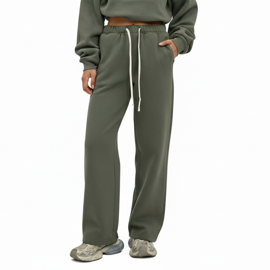 Jogginghose mit geradem Bein und elastischem Bund für Damen