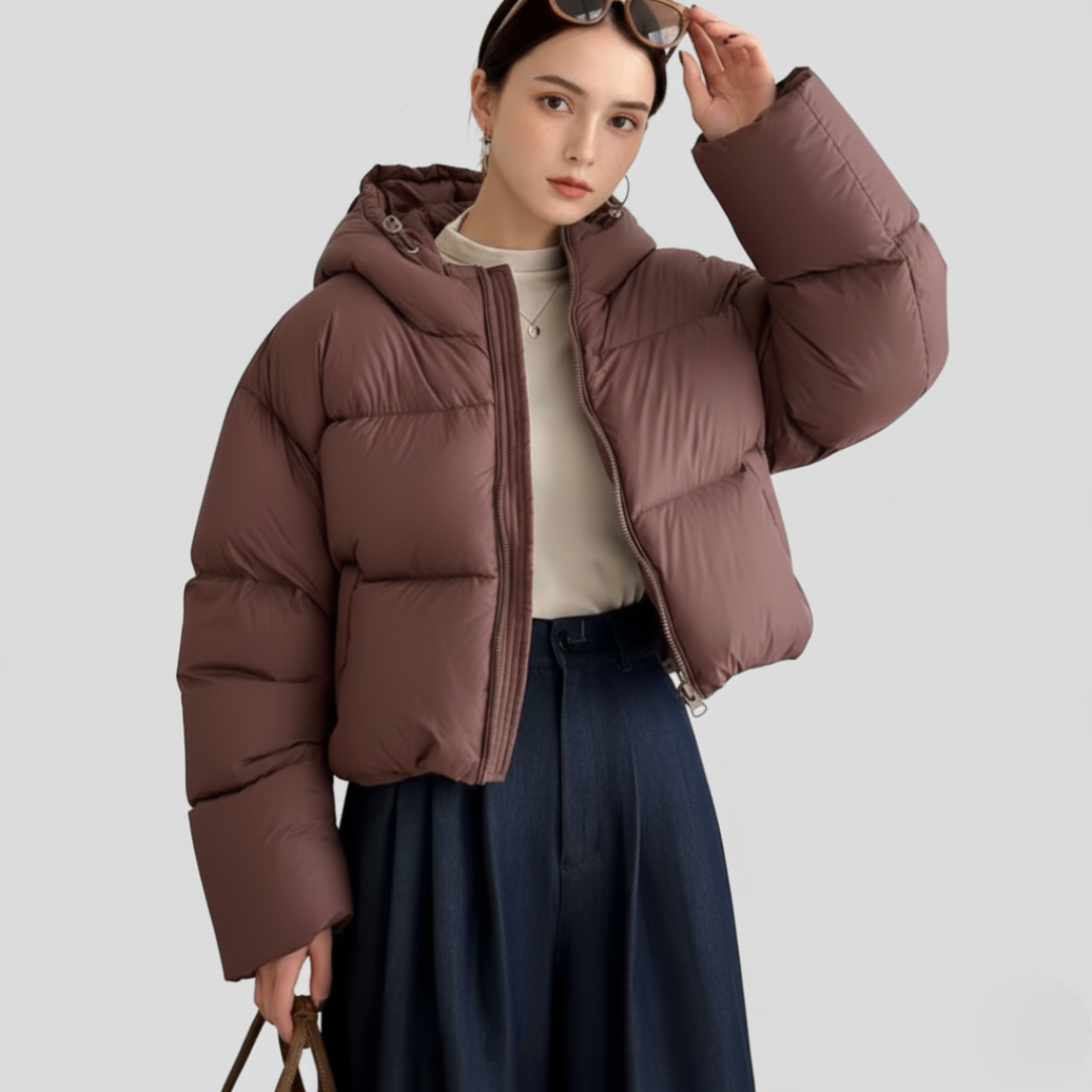 Stepp Pufferjacke Damen mit Kapuze | Isolierende Außenschicht