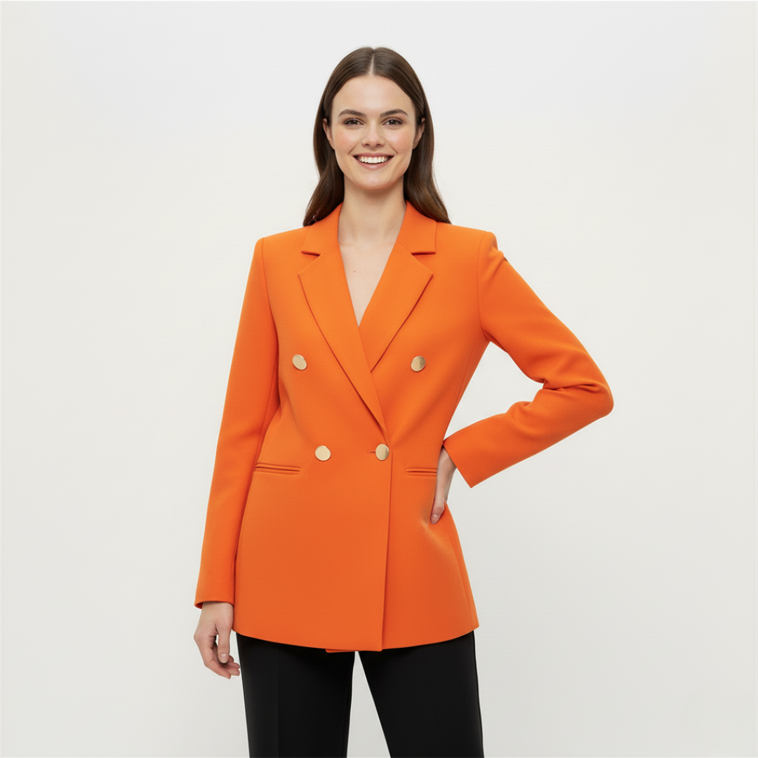 Doppelreihiger Blazer für Damen | Spitzrevers Design