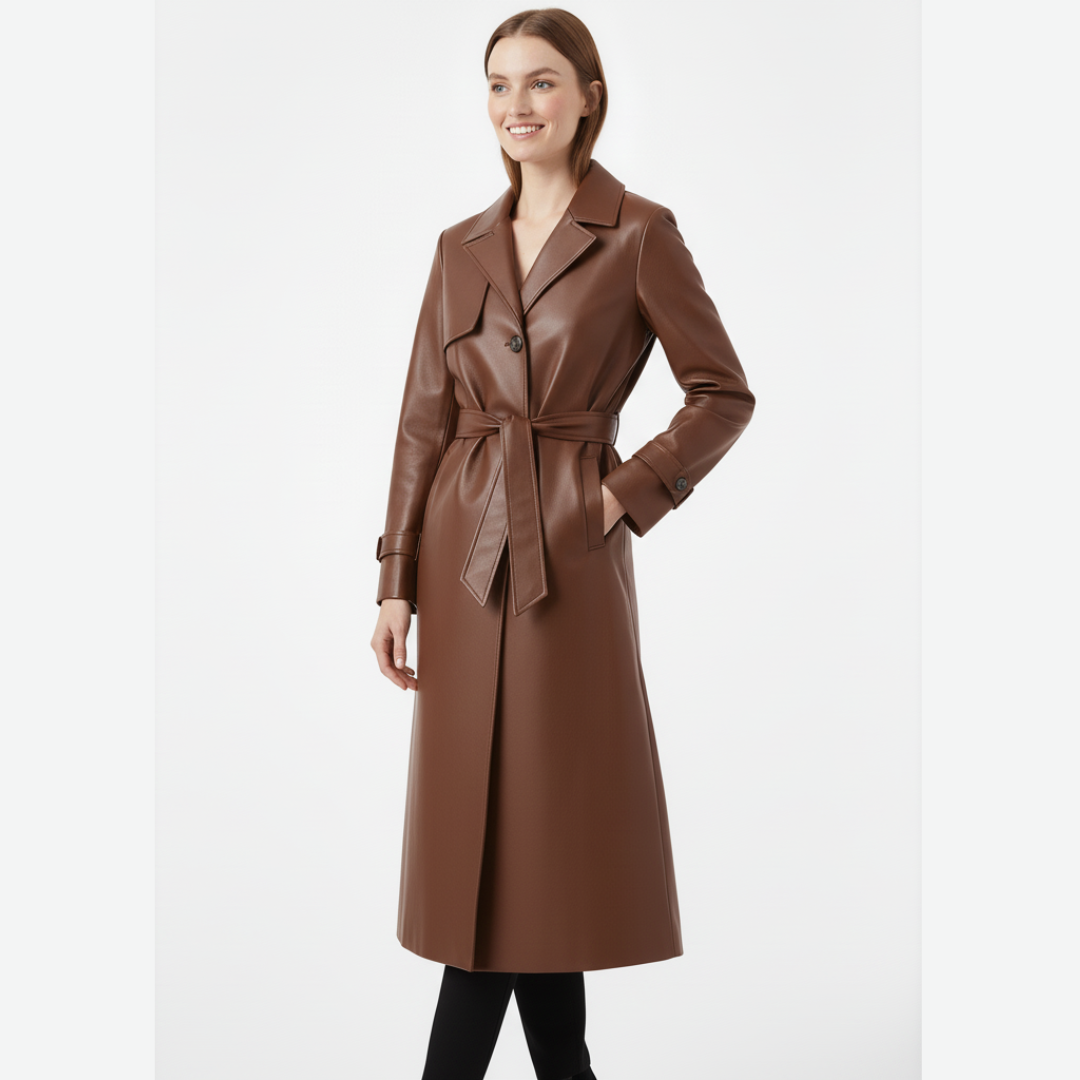 Trenchcoat für Damen | Maxi-Länge mit Reverskragen
