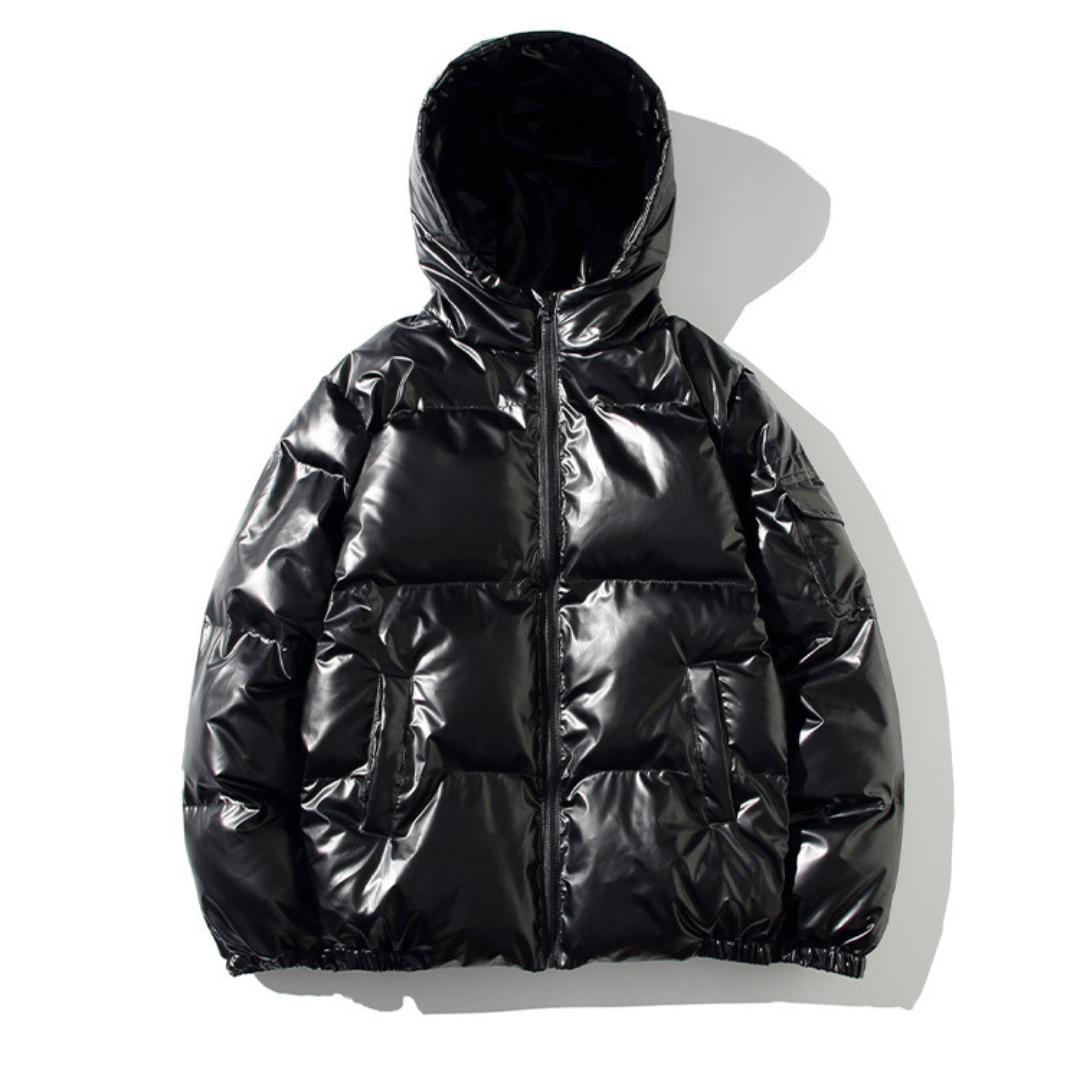 Metallische Pufferjacke Damen | Isolierende Außenschicht