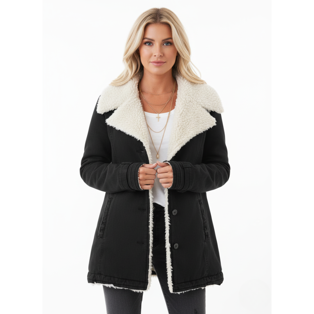 Women's Teddy Jacket with Sherpa Lining | Full-Zip Design