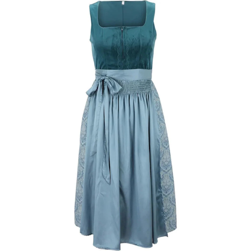 Besticktes Midi-Dirndlkleid für Damen | Vintage-Stil