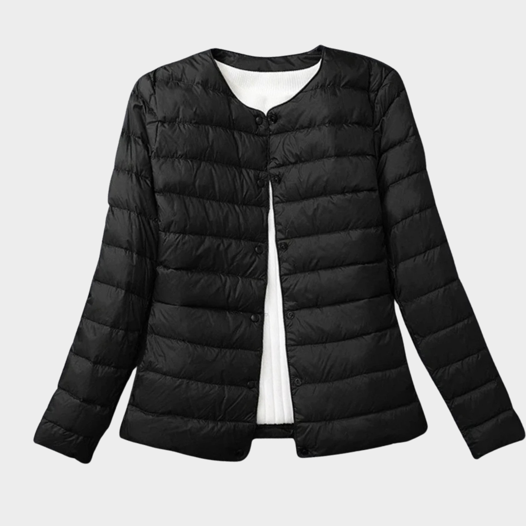 Gesteppten Daunenjacke für Damen | Frontreißverschluss