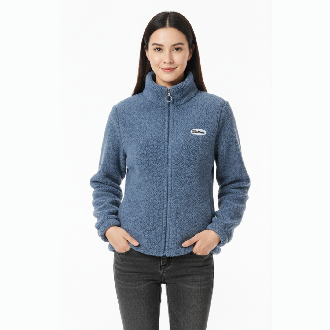Fleece Teddy Jacke Damen | Gefütterte Jacke mit Innenfutter