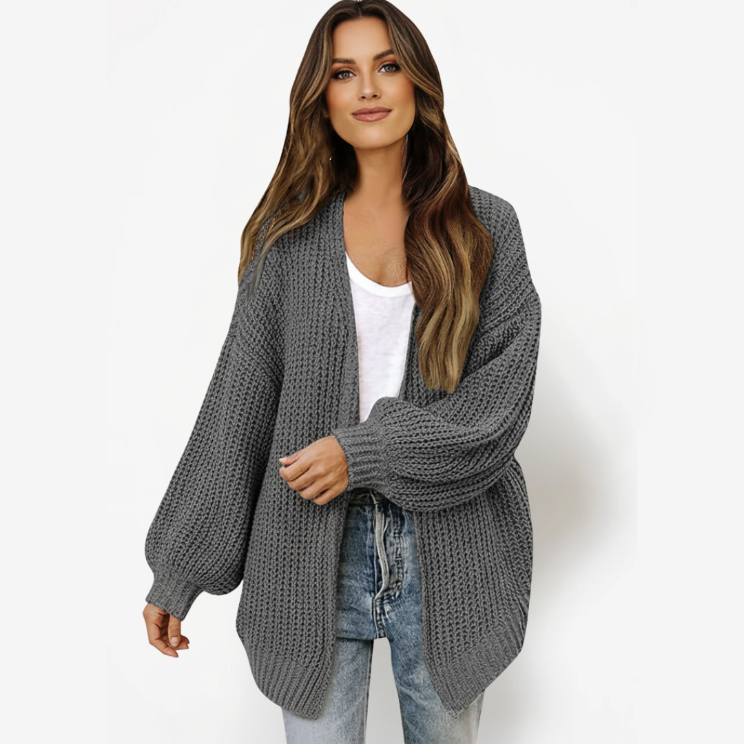 Oversized cardigan for women | Open front design