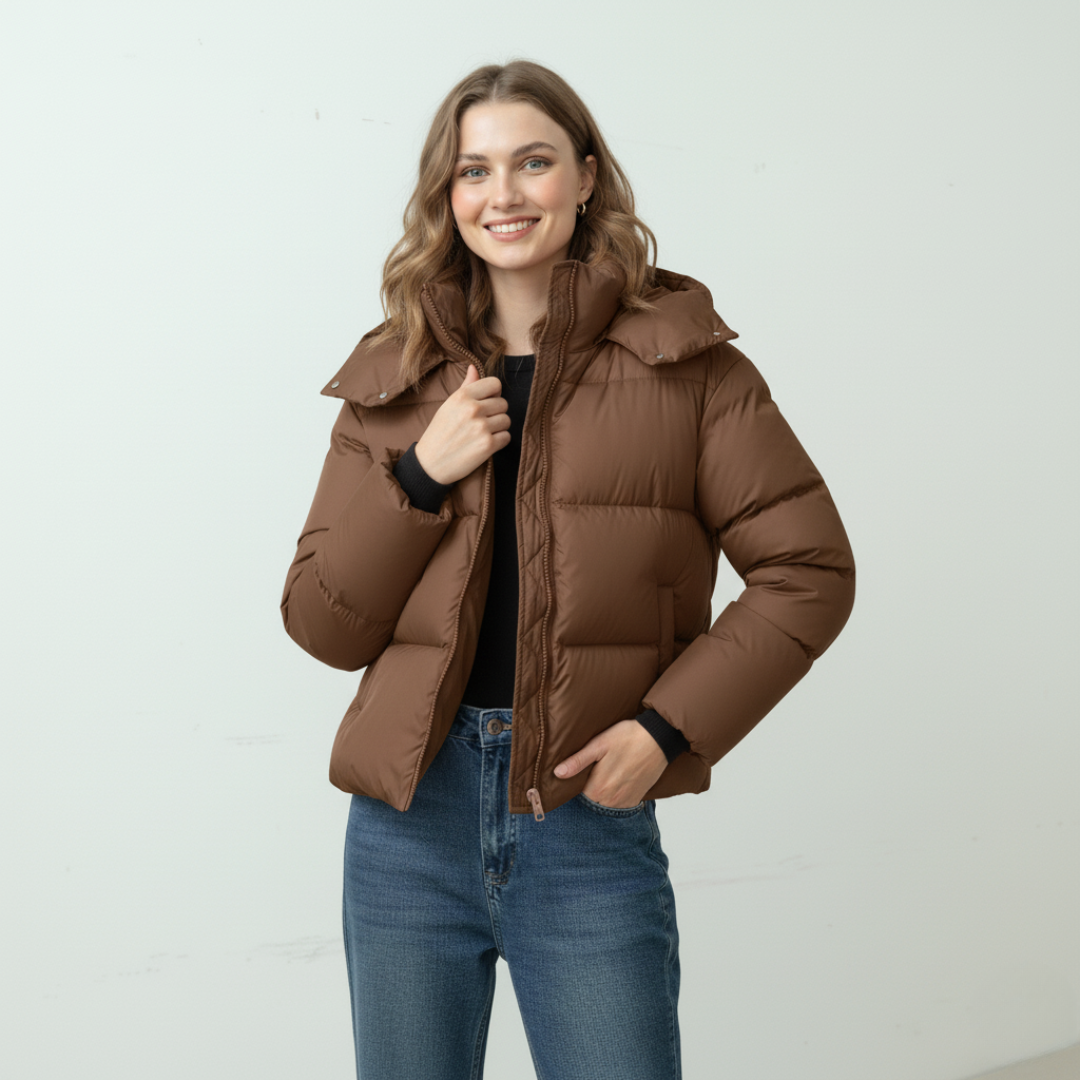 Gepolsterte Pufferjacke Damen | Isolierende Außenschicht