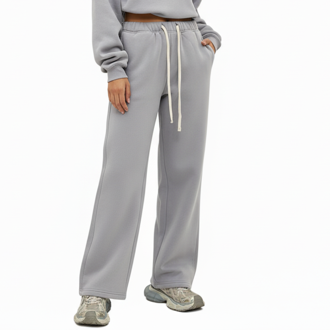 Jogginghose mit geradem Bein und elastischem Bund für Damen