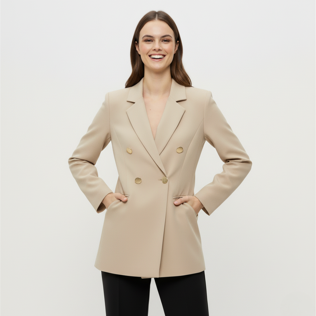 Doppelreihiger Blazer für Damen | Spitzrevers Design