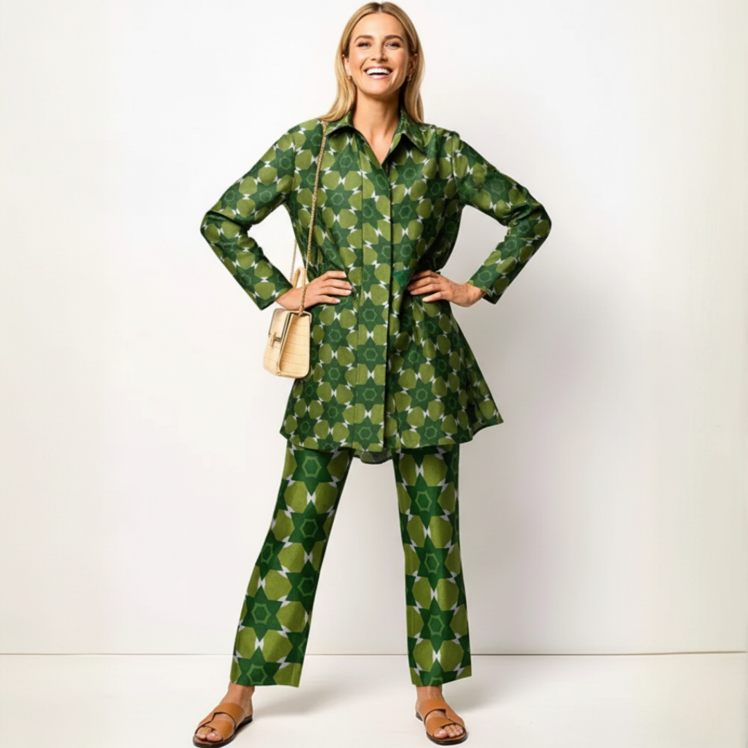 Strukturiertes Herbstkleid für Damen | Langarm Design