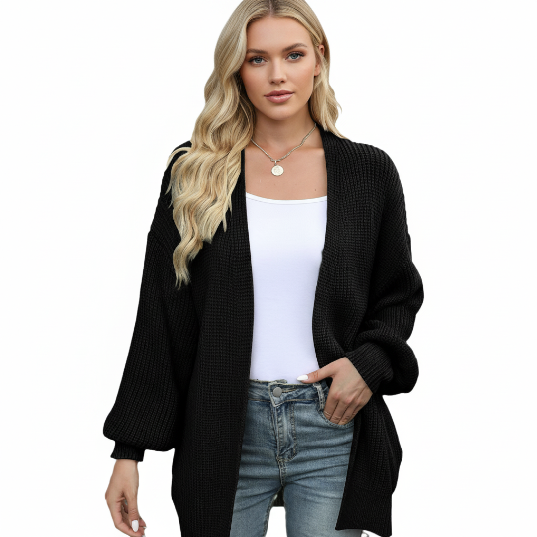 Oversized cardigan for women | Open front design