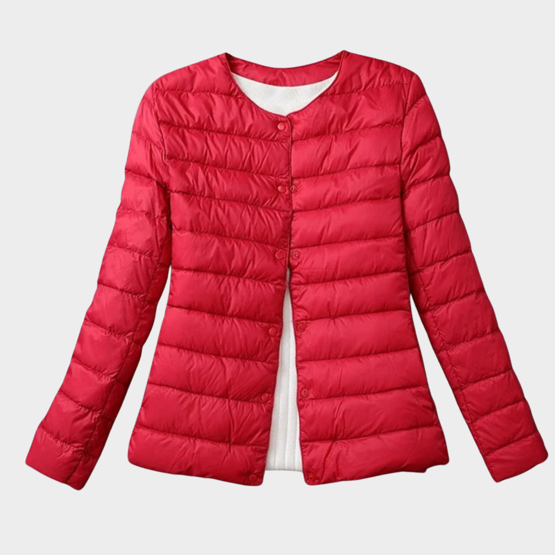 Gesteppten Daunenjacke für Damen | Frontreißverschluss