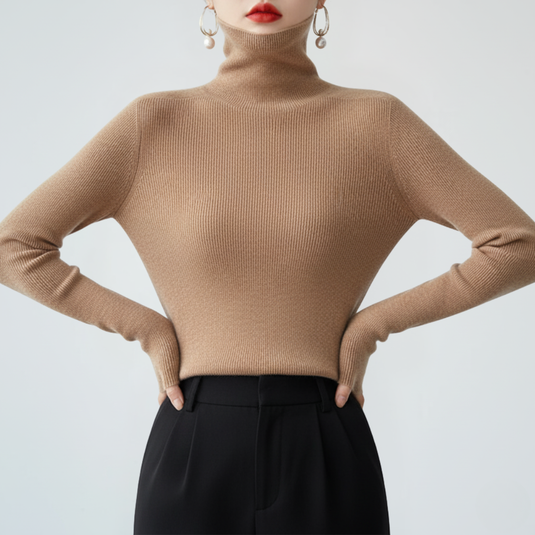 Rollkragen-Pullover für Damen | Lässige Strickmode