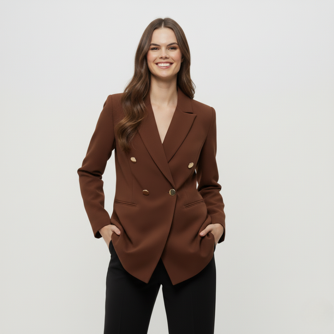Doppelreihiger Blazer für Damen | Spitzrevers Design