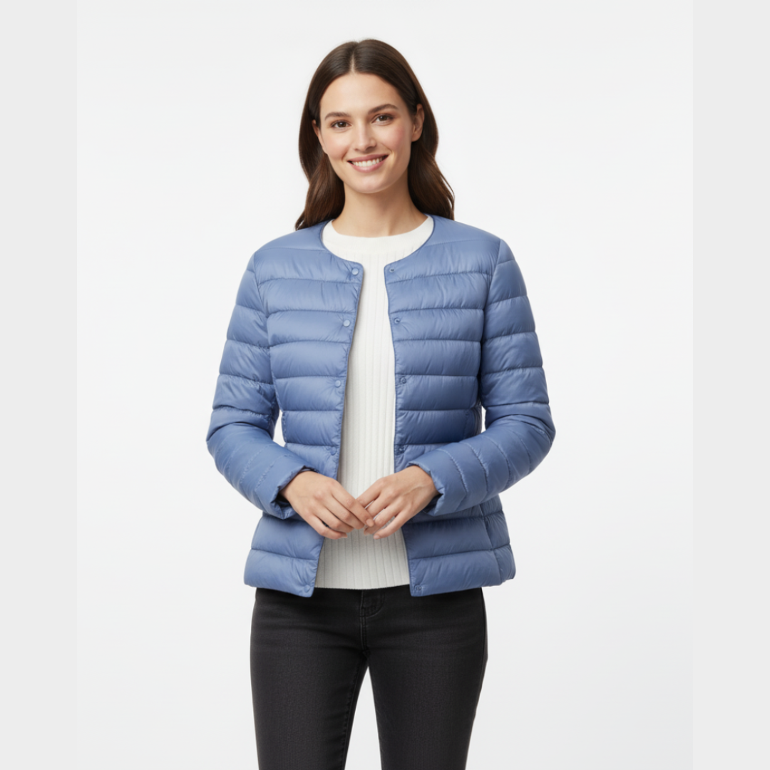 Gesteppten Daunenjacke für Damen | Frontreißverschluss