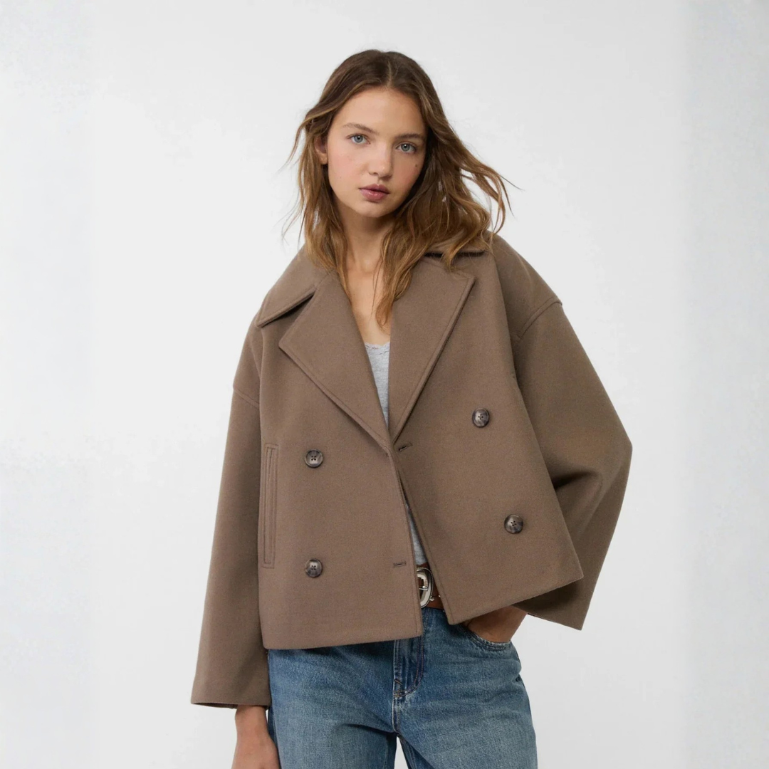 Kurz Jacke Doppelreiher für Damen | Schicke Oberbekleidung