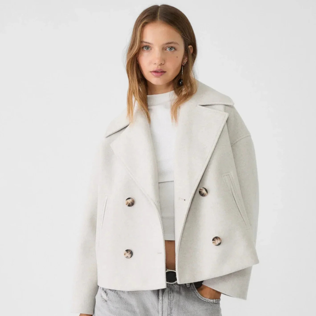 Kurz Jacke Doppelreiher für Damen | Schicke Oberbekleidung