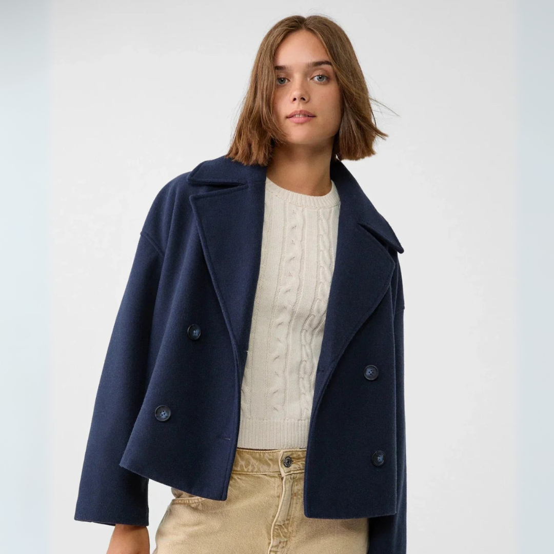 Kurz Jacke Doppelreiher für Damen | Schicke Oberbekleidung