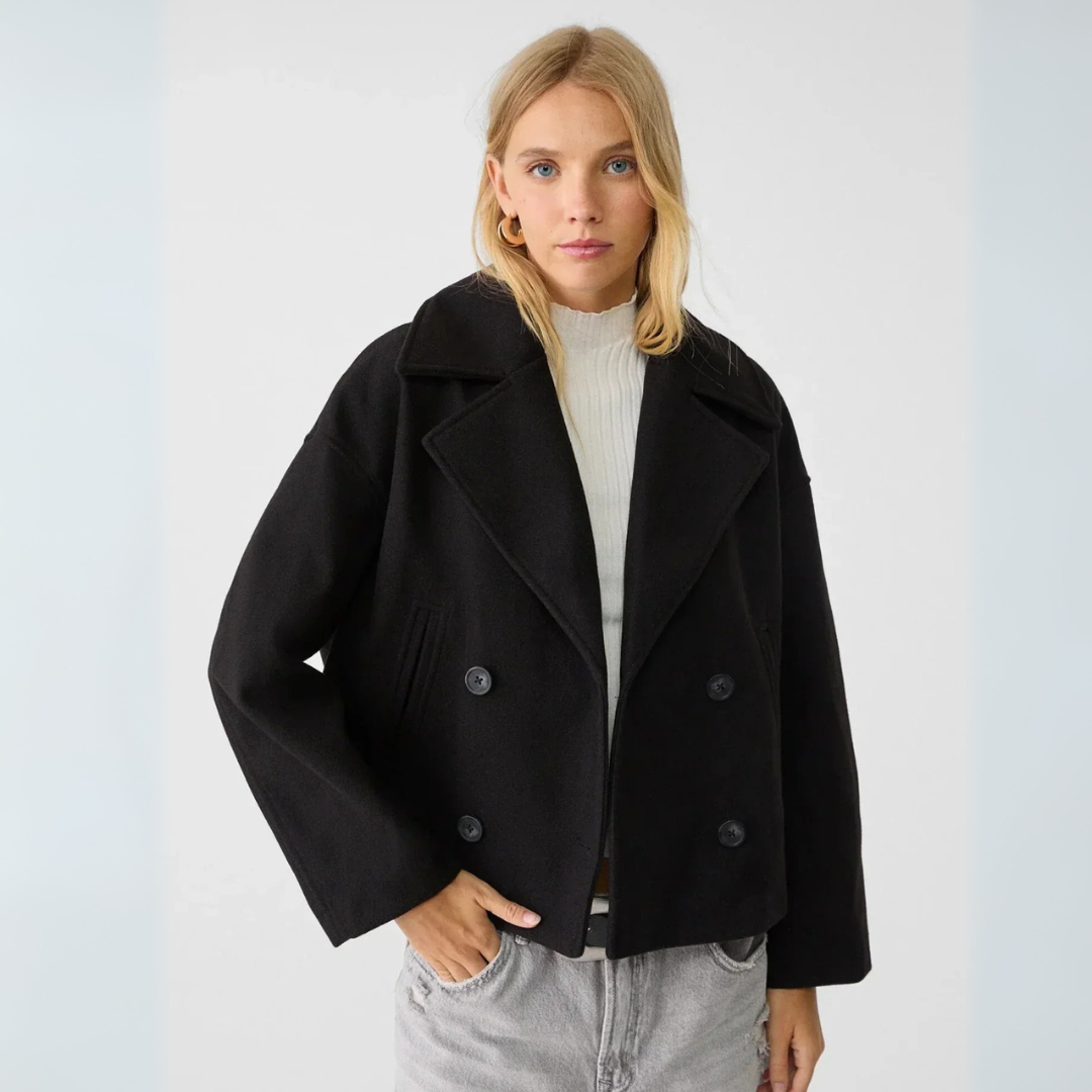 Kurz Jacke Doppelreiher für Damen | Schicke Oberbekleidung