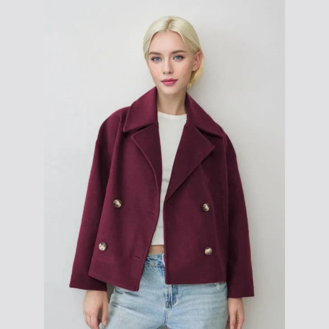 Kurz Jacke Doppelreiher für Damen | Schicke Oberbekleidung