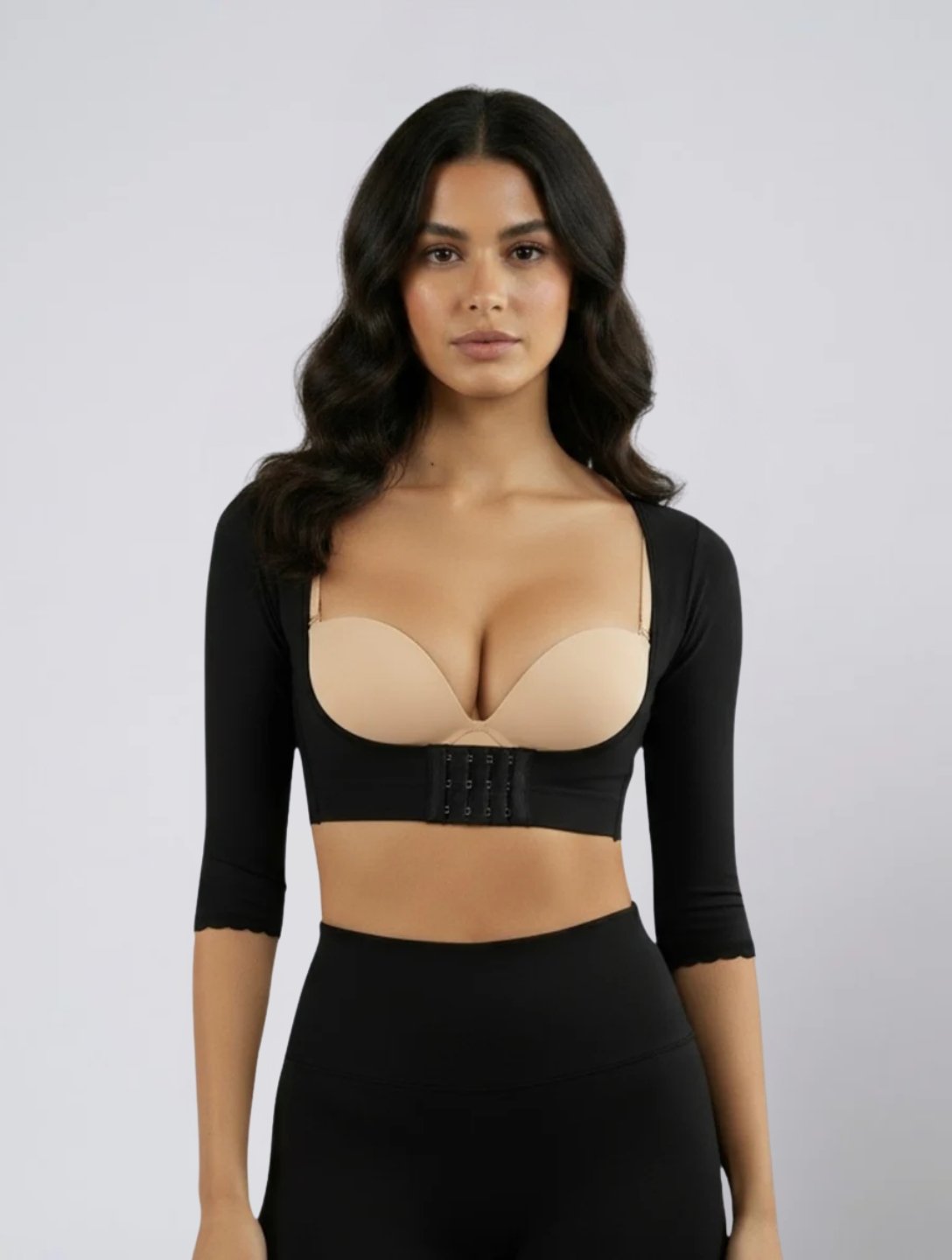 Shapewear Compression Top for Women – Arm Shaper Body Shaper with Front Closure