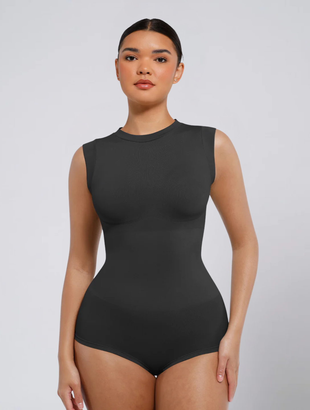 Seamless High Neck Sleeveless Bodysuit for Women – Smooth Stretch Body