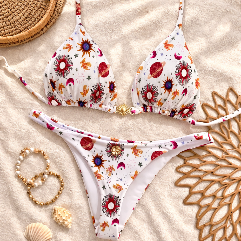 Brazilian String Bikini Set for Women – Adjustable Tie Side Two Piece Swimsuit