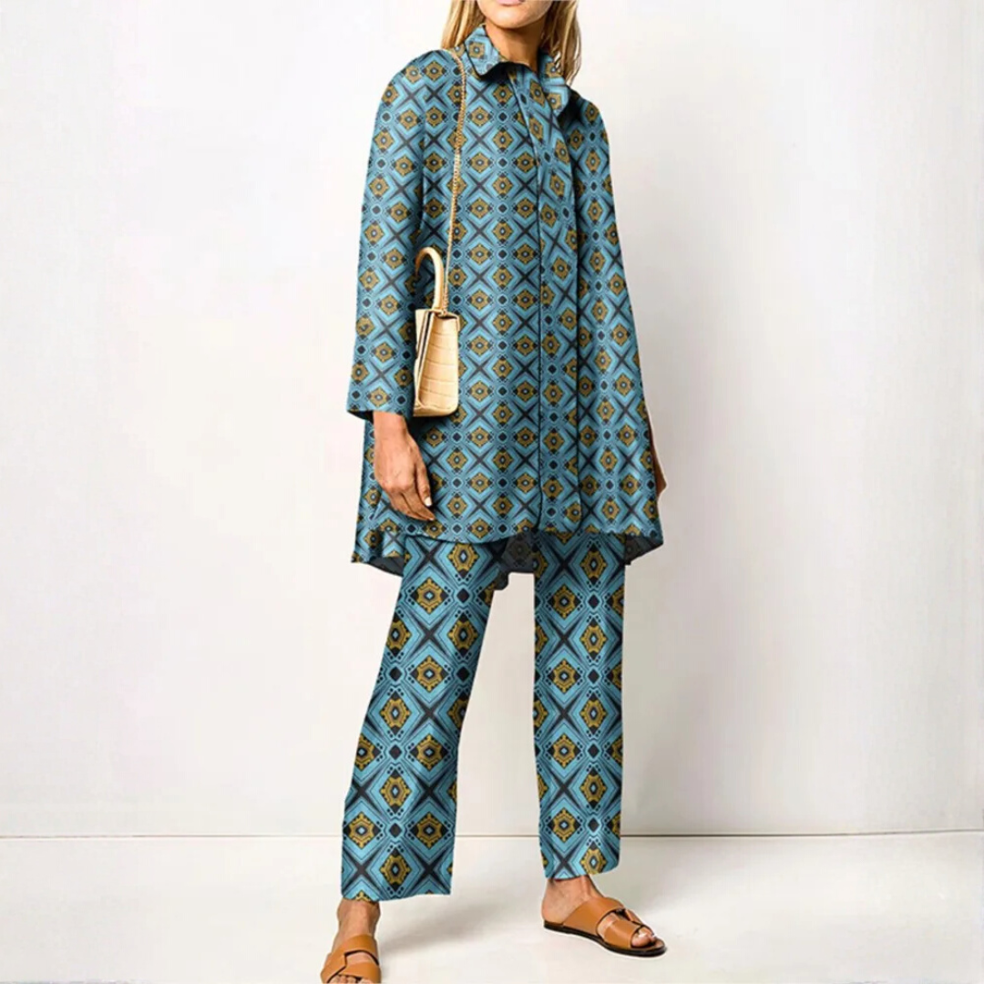 Strukturiertes Herbstkleid für Damen | Langarm Design