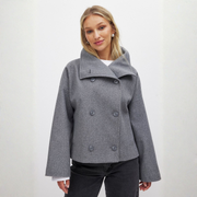 Kurzmantel mit doppeltem Verschluss für Damen