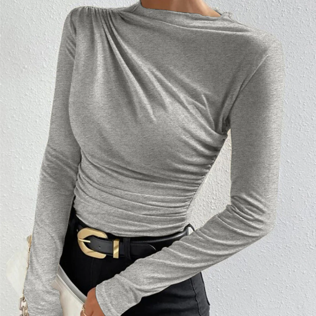 Damen Pullover | Mit Ruché und Langarm