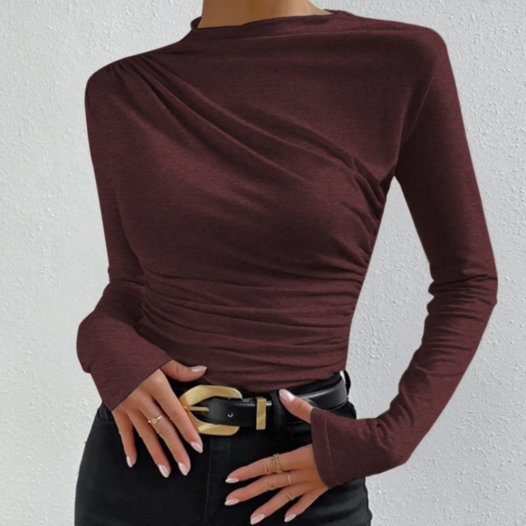 Damen Pullover | Mit Ruché und Langarm