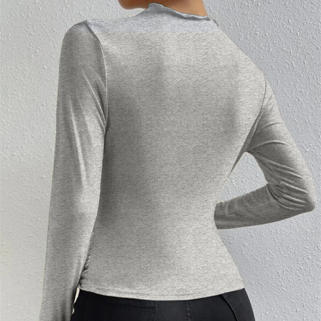 Damen Pullover | Mit Ruché und Langarm