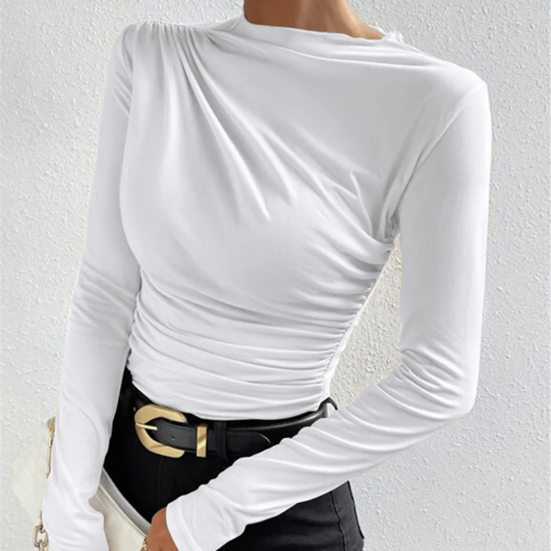 Damen Pullover | Mit Ruché und Langarm