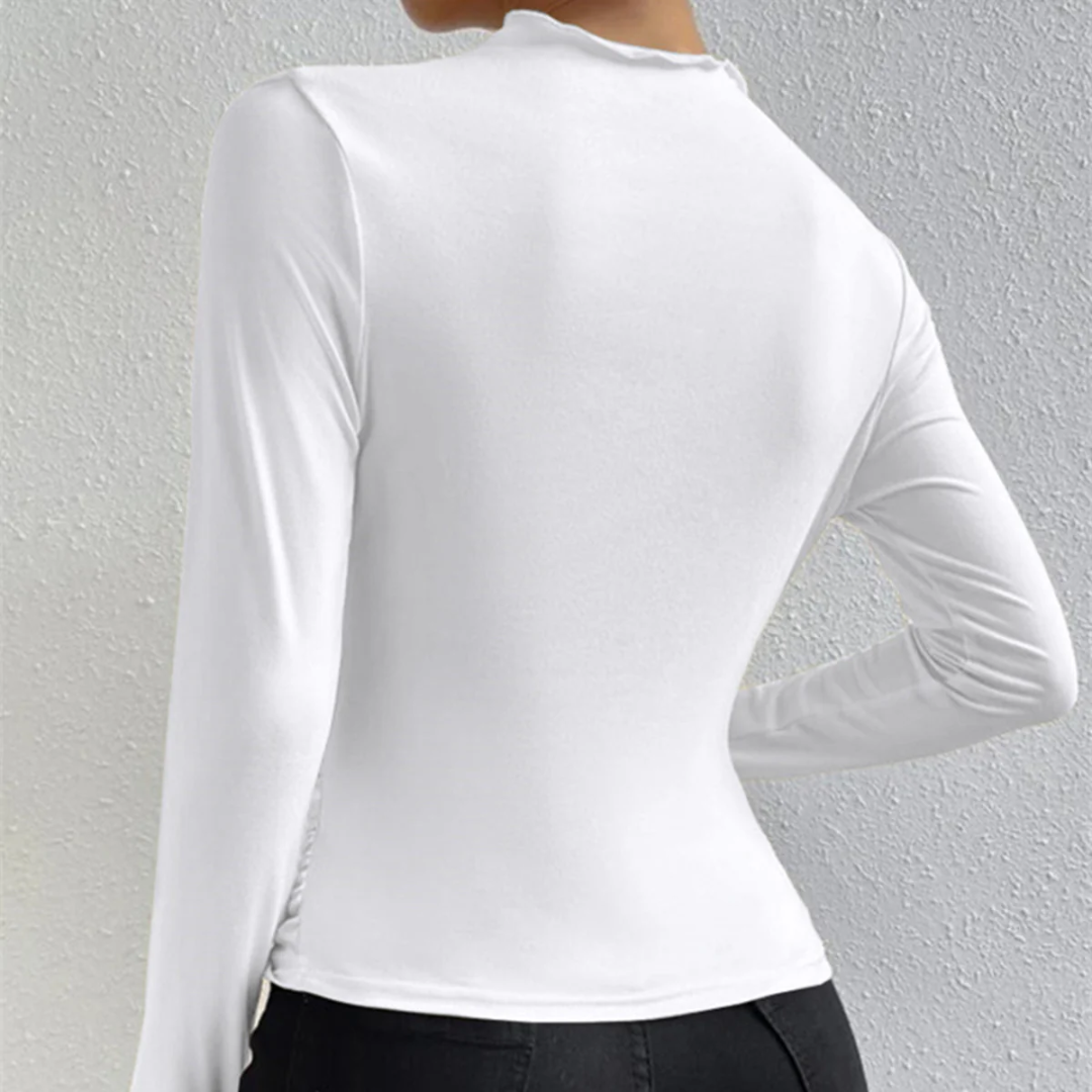 Damen Pullover | Mit Ruché und Langarm