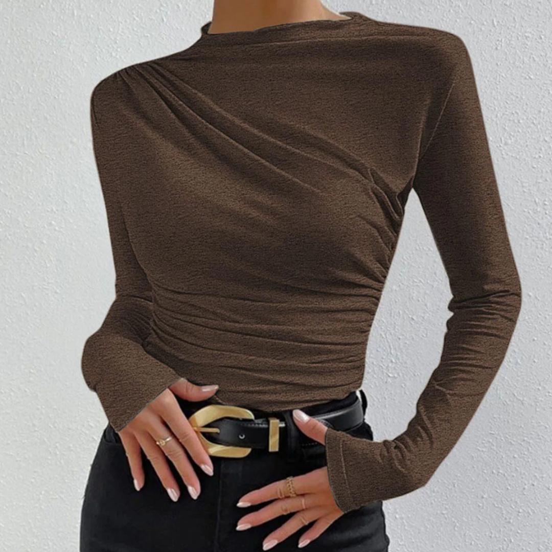 Damen Pullover | Mit Ruché und Langarm