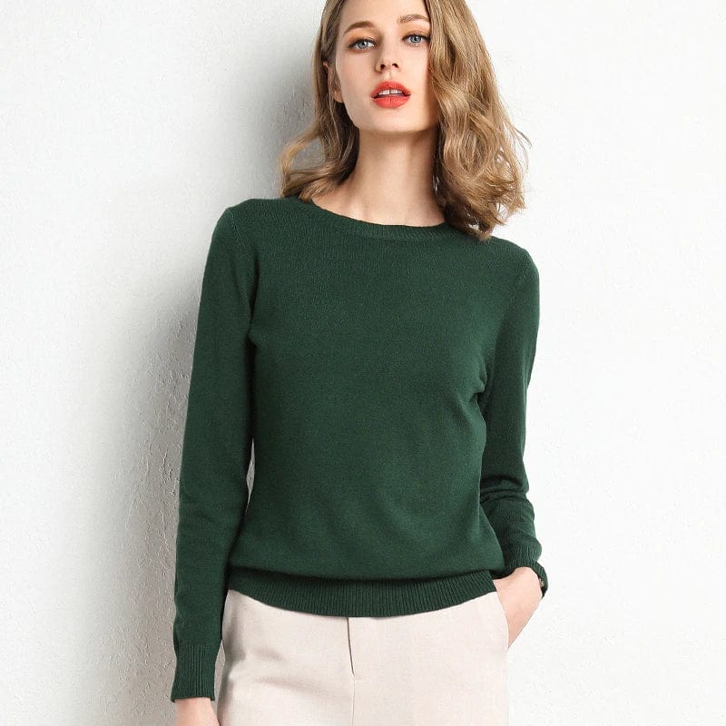 Damen Pullover aus Strick | Klassischer Rundhalsausschnitt