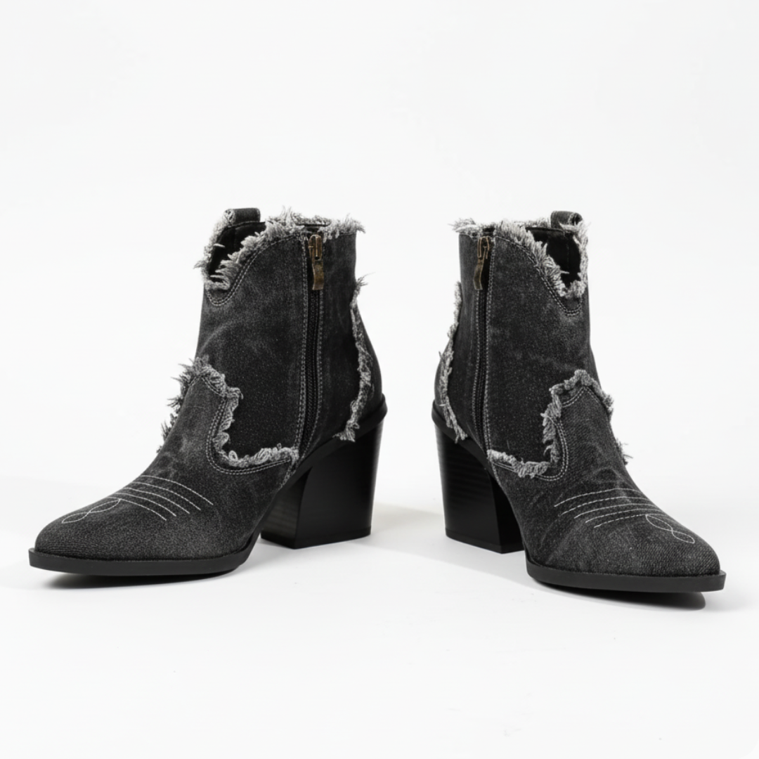 Denim Stiefeletten für Damen | Blockabsatz Stil