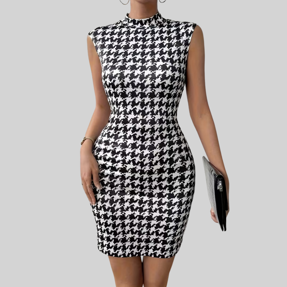 Elegante Midikleider für Damen, Stehkragen, ärmellos