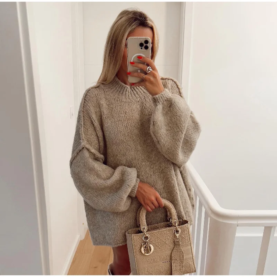 Pullover Damen | Mit Oversized Schnitt und Rundhalsausschnitt