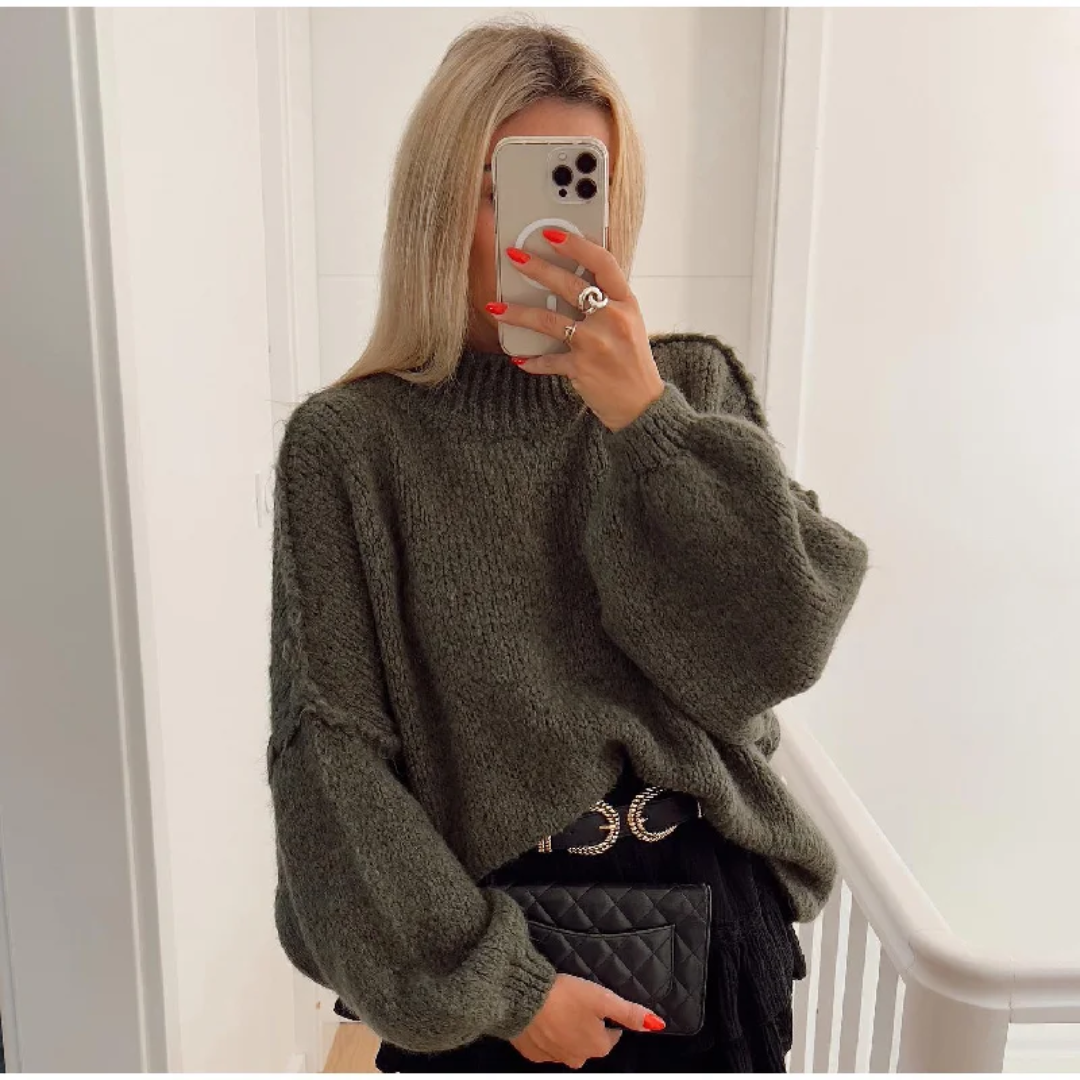 Pullover Damen | Mit Oversized Schnitt und Rundhalsausschnitt