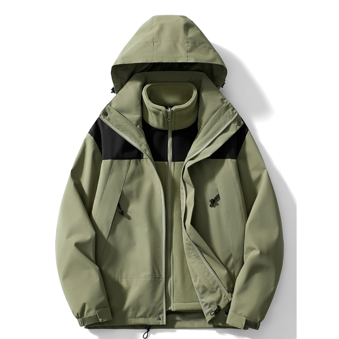 Fleece Jacke Damen | Mit Kapuze und Abnehmbarem Innenfutter