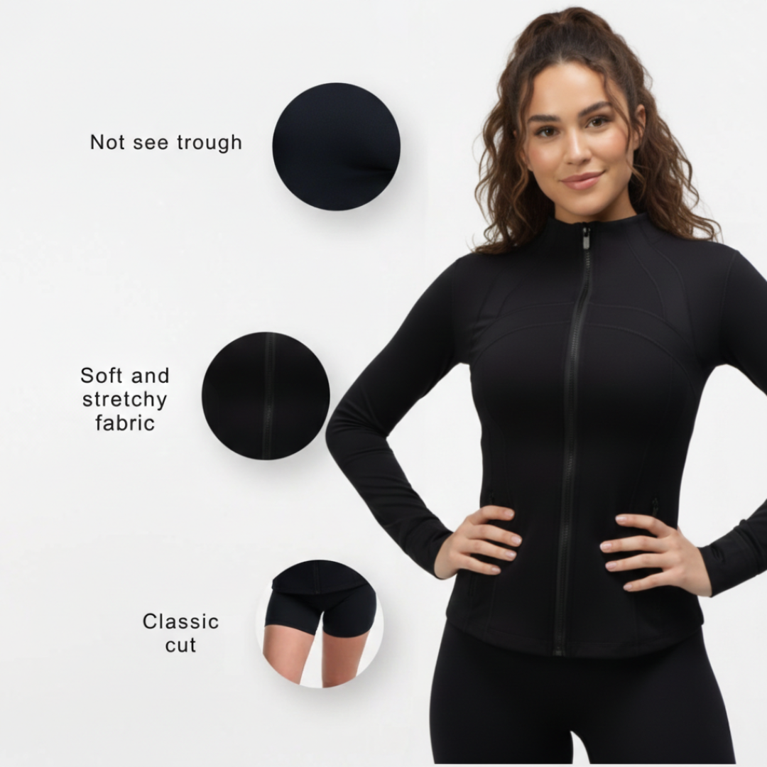 Shaping jacket with zipper for women