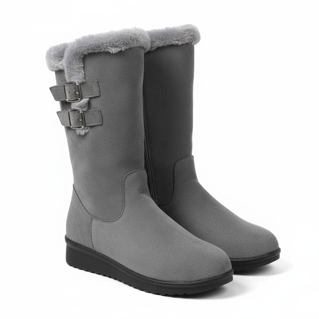 Gefütterte Damenstiefel | Mittelhoher Schaft