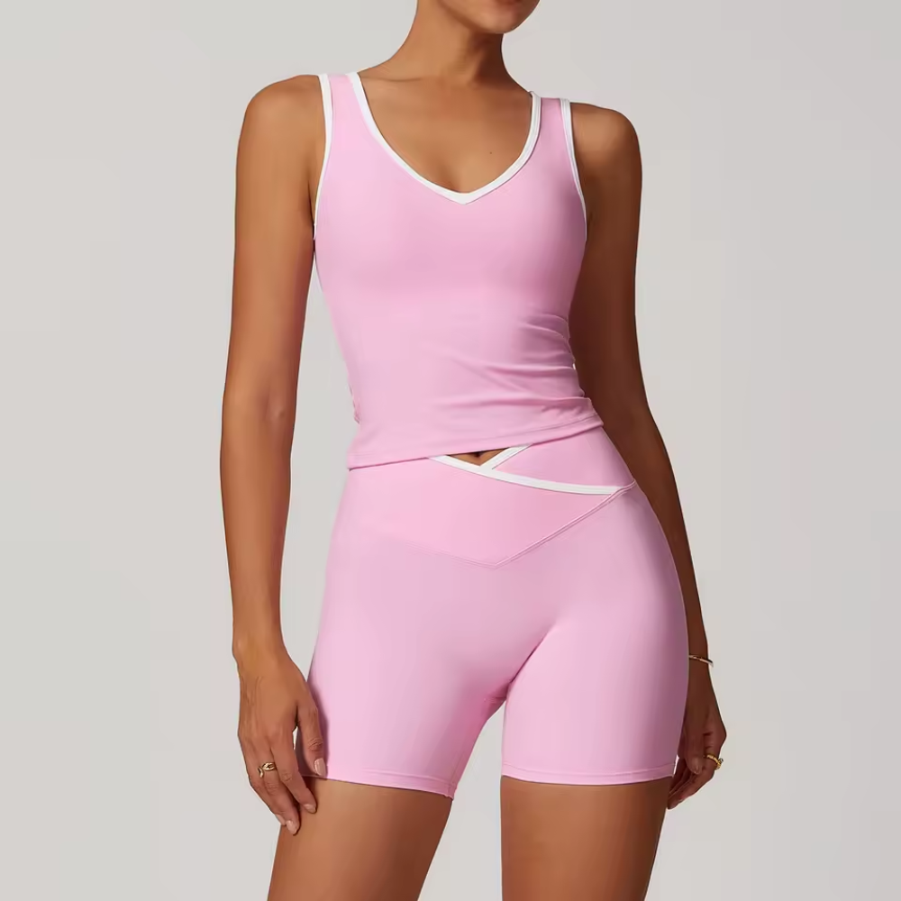 Gym Kleidung Yoga Set 2-Teilig für Damen | High-Waist Leggings & Sport-BH