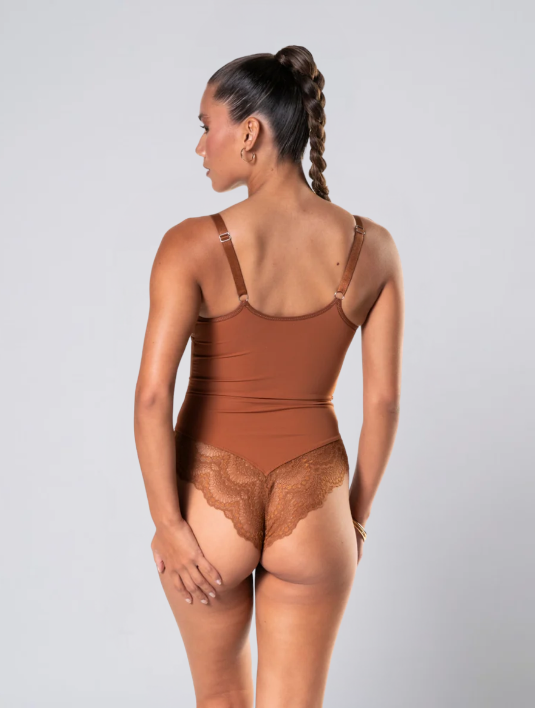 Lace Bodysuit for Women – Low Back Body with Adjustable Straps