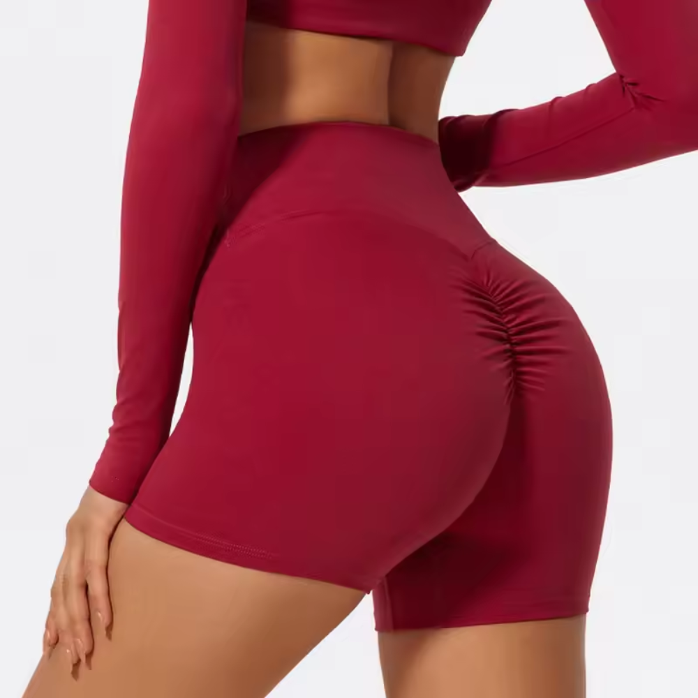 Hoch taillierte Gymshorts für Damen